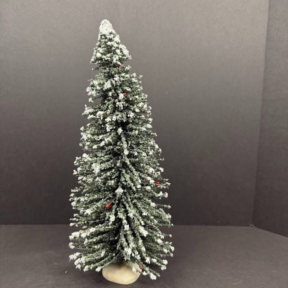 Byers Choice 15 Inch Snow Tree with Red Berries, Used for Christmas Village